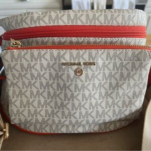 Michael Kors Cream and Red Women's Bag